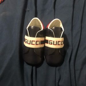 Baby Gucci shoes with onesie